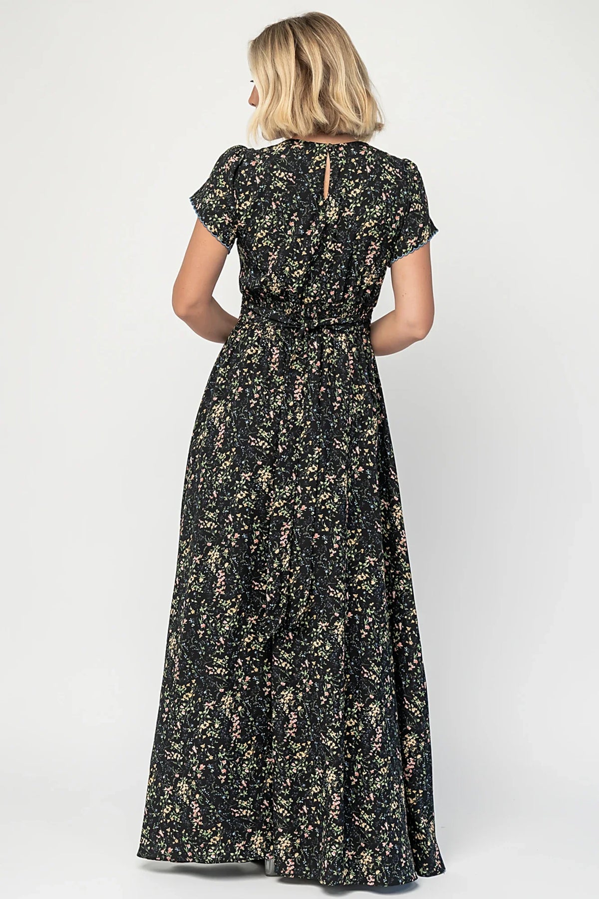 Jada Maxi Dress | Black Floral
