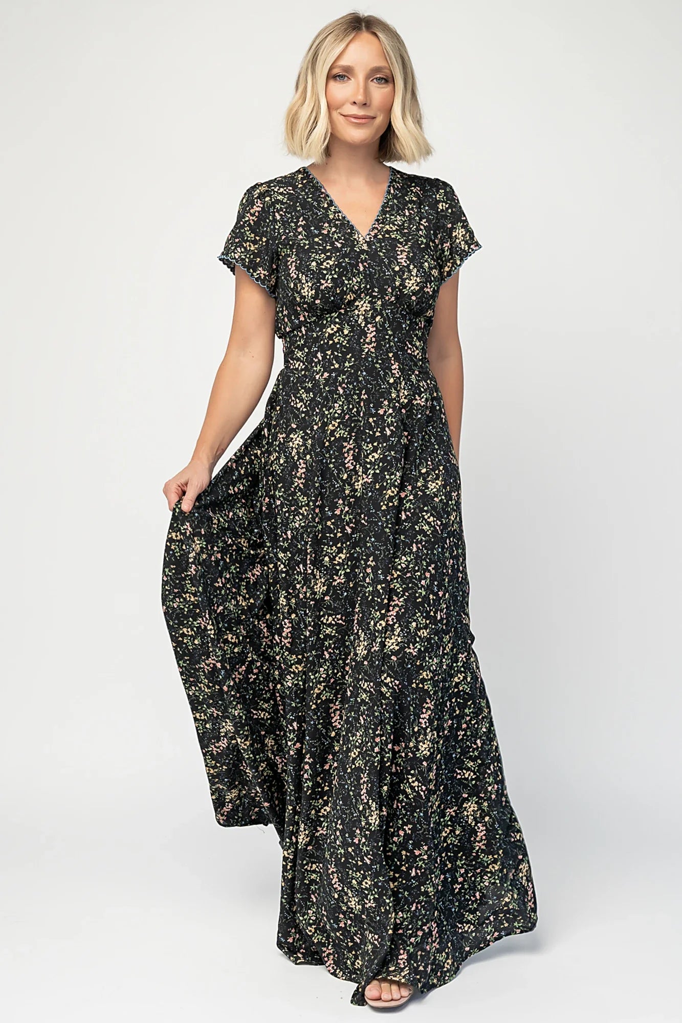 Jada Maxi Dress | Black Floral Secondary image