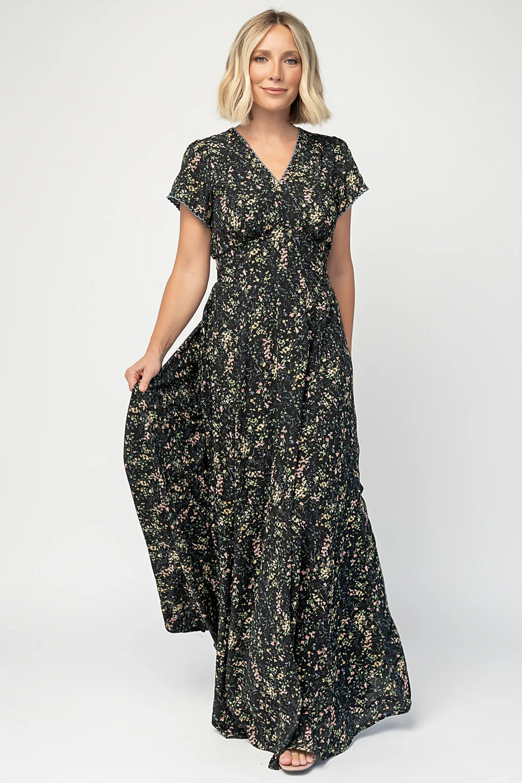 Jada Maxi Dress | Black Floral