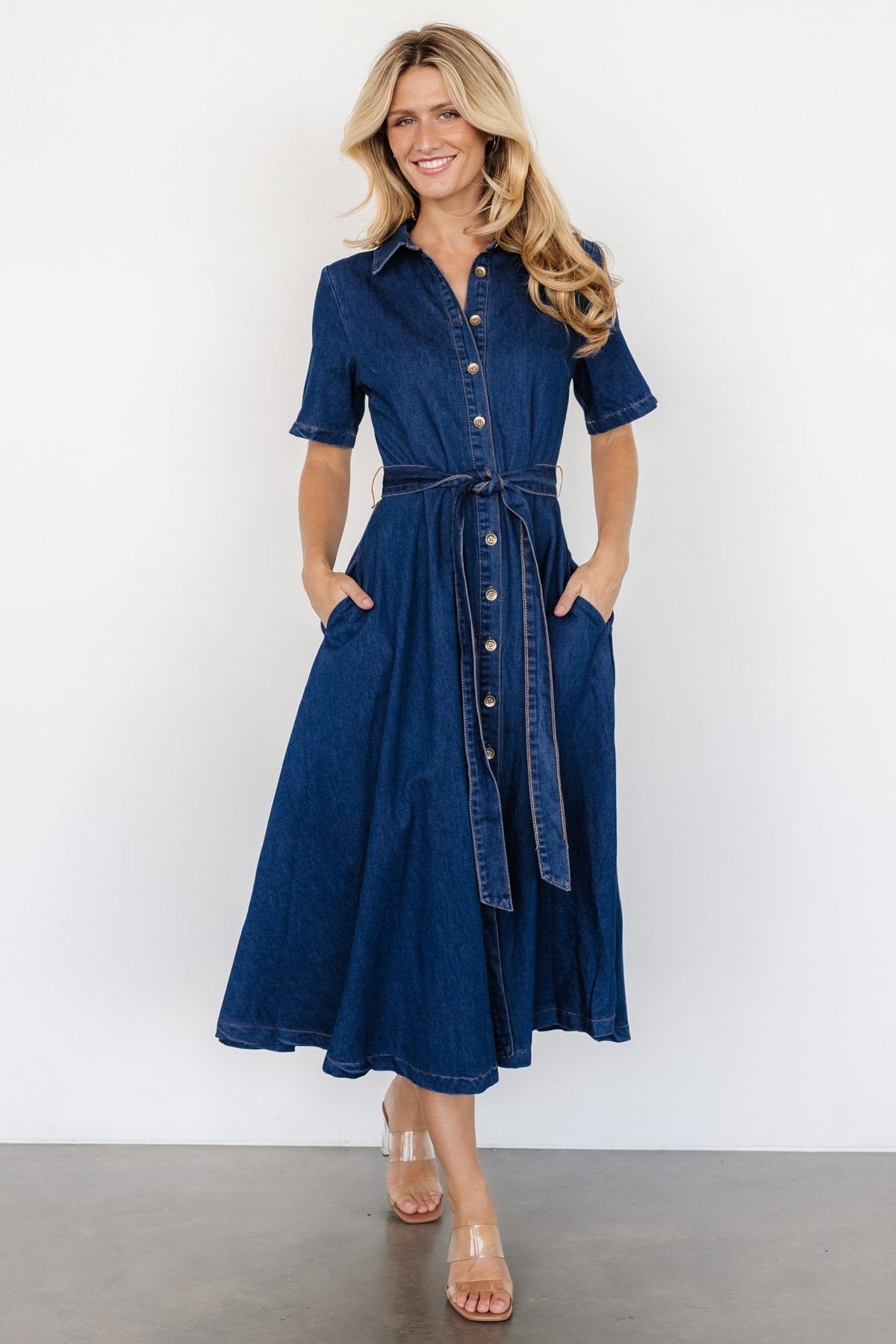 Janelle Midi Dress | Denim Blue Main image