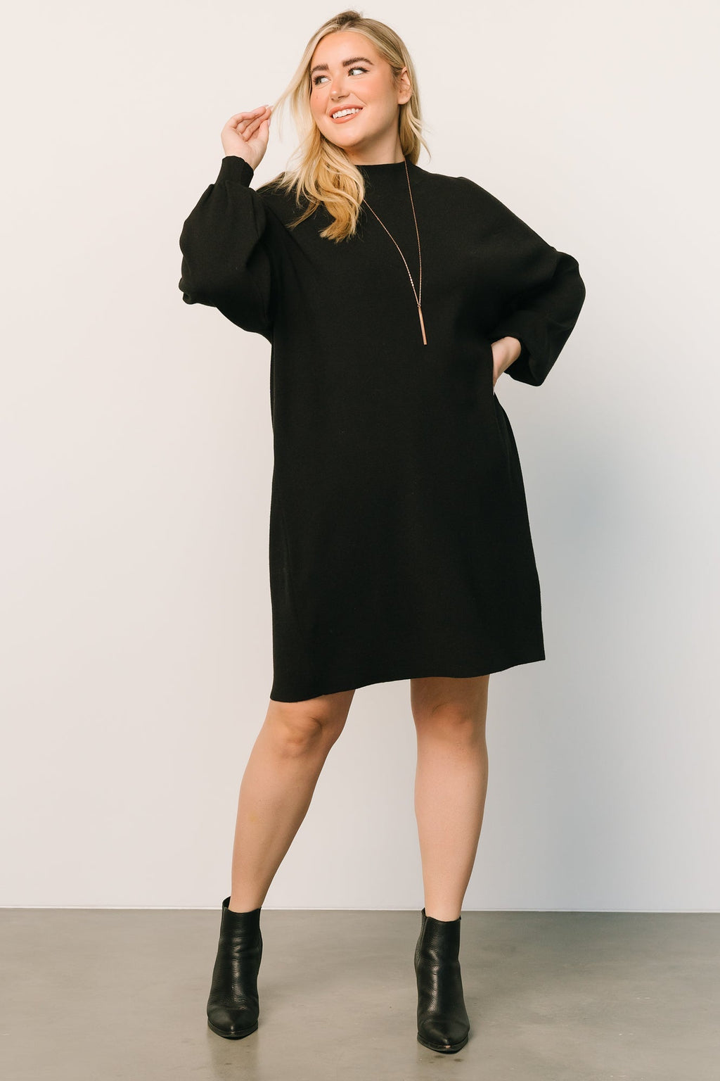 Jennings Sweater Dress | Black