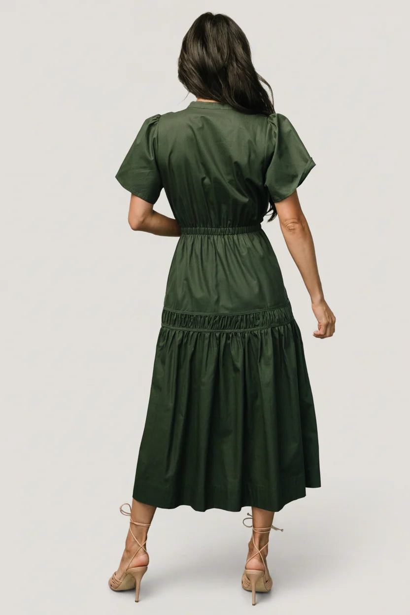 Jerrah Midi Dress | Deep Green