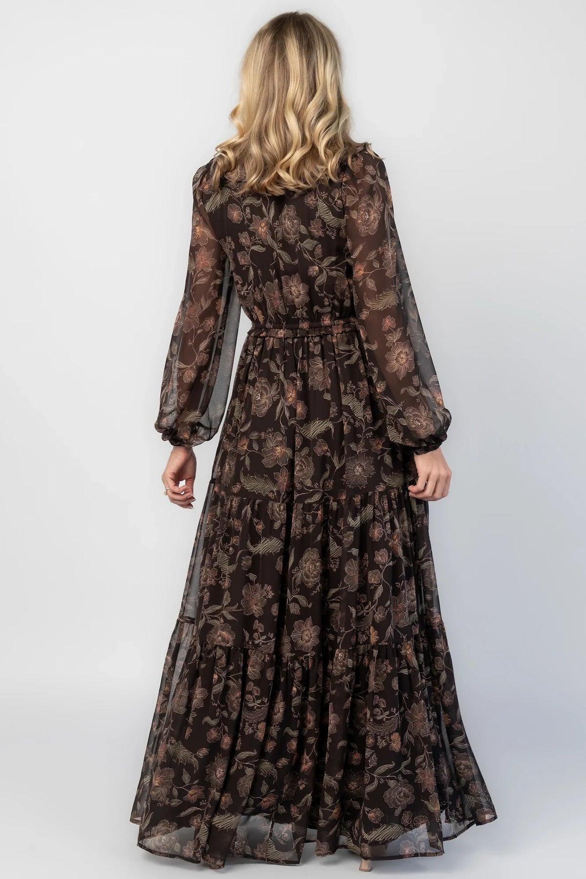 Jesslyn Maxi Dress | Brown Multi