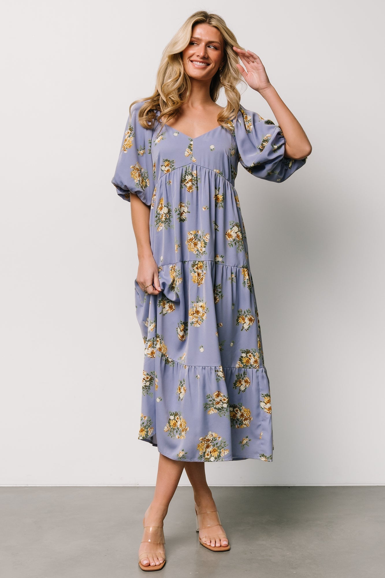 Judith Dress | Blue + Golden Floral Secondary image