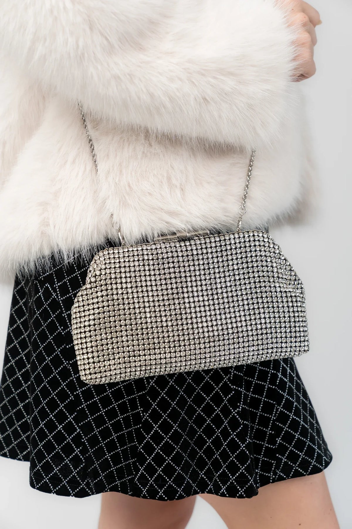 Julie Evening Clutch Bag | Silver