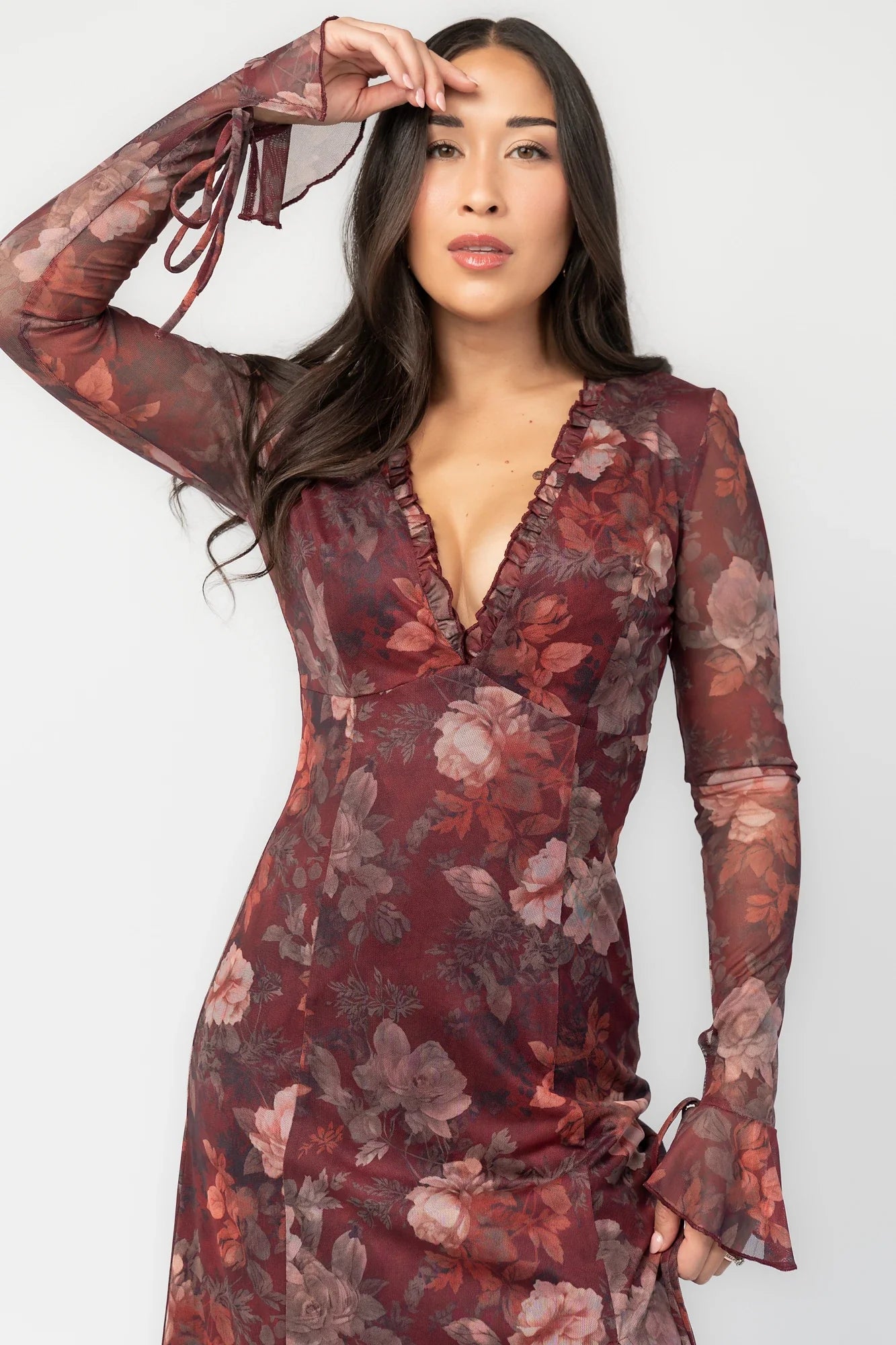Julietta Maxi Dress | Mahogany Rose Floral Secondary image