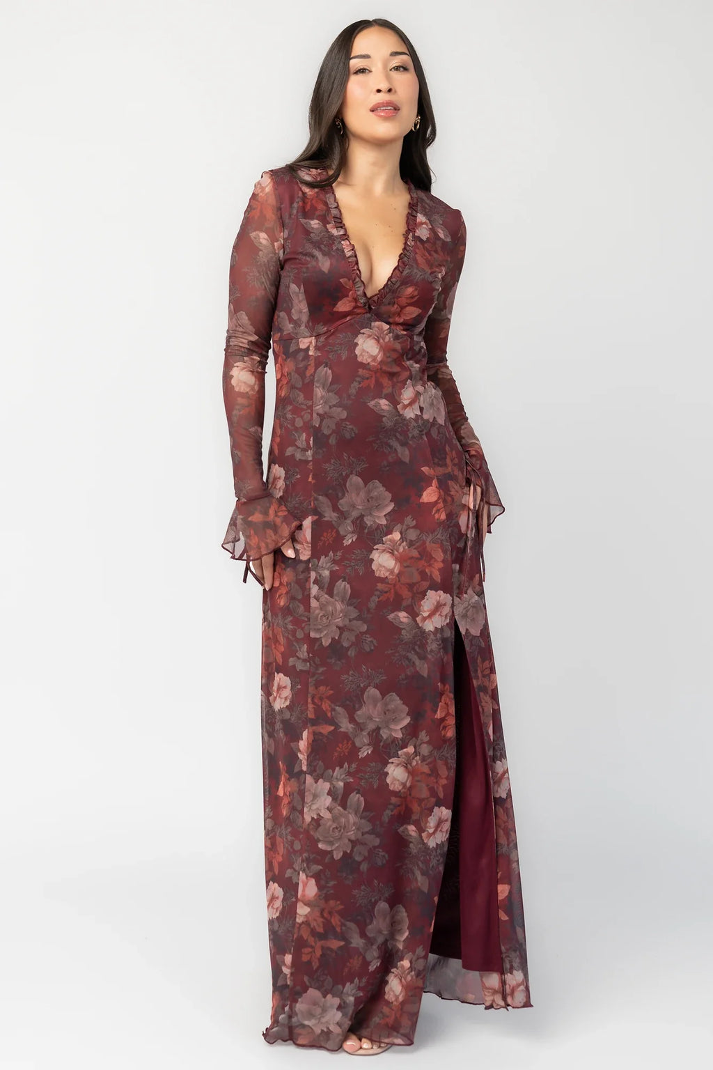 Julietta Maxi Dress | Mahogany Rose Floral