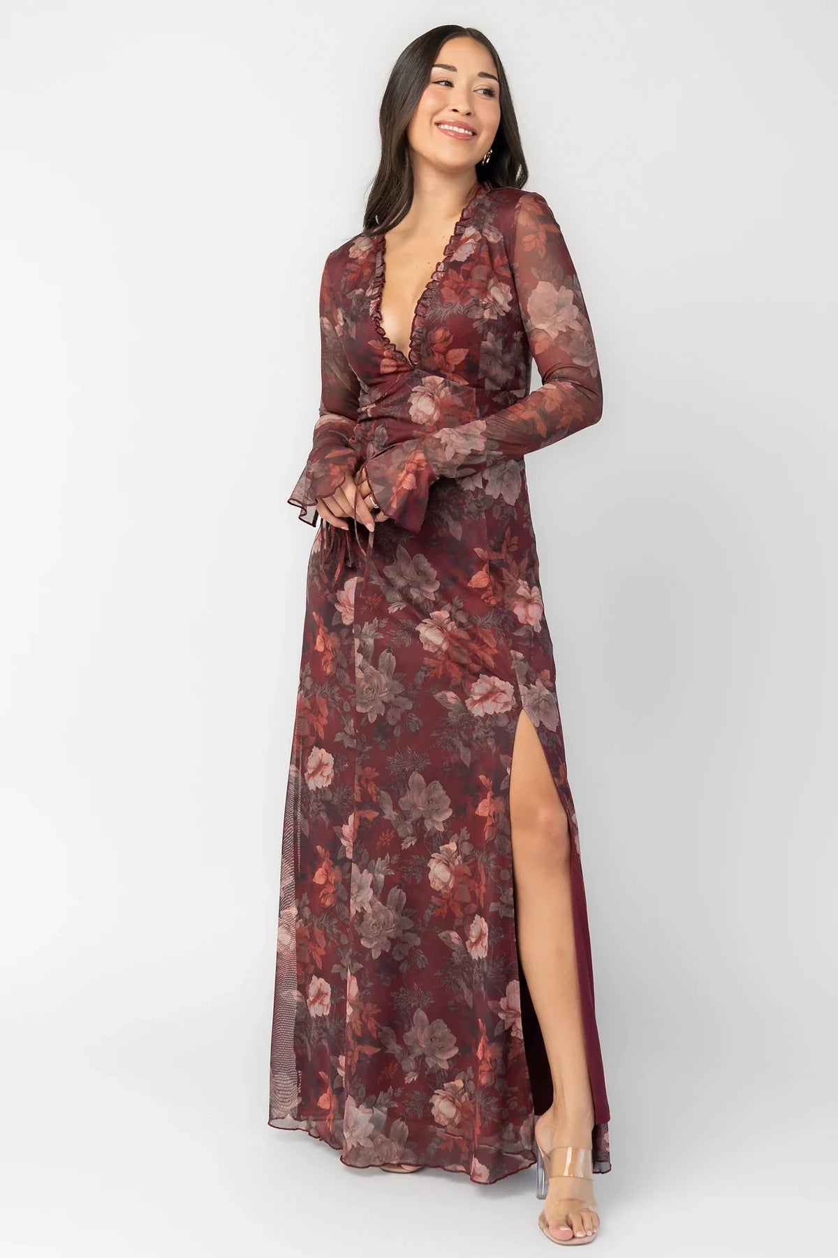 Julietta Maxi Dress | Mahogany Rose Floral