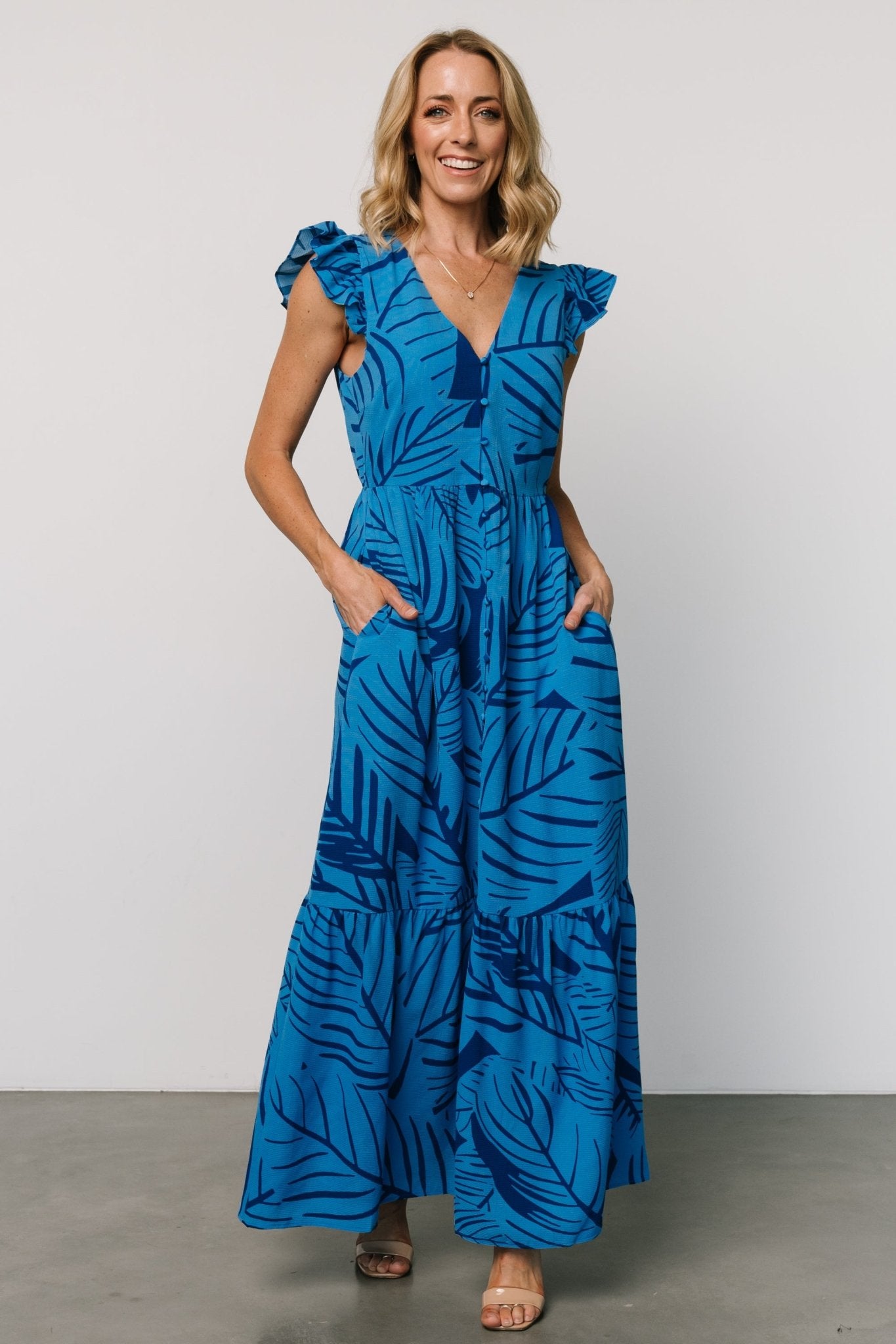 Kaia Button Maxi Dress | Blue Print Secondary image