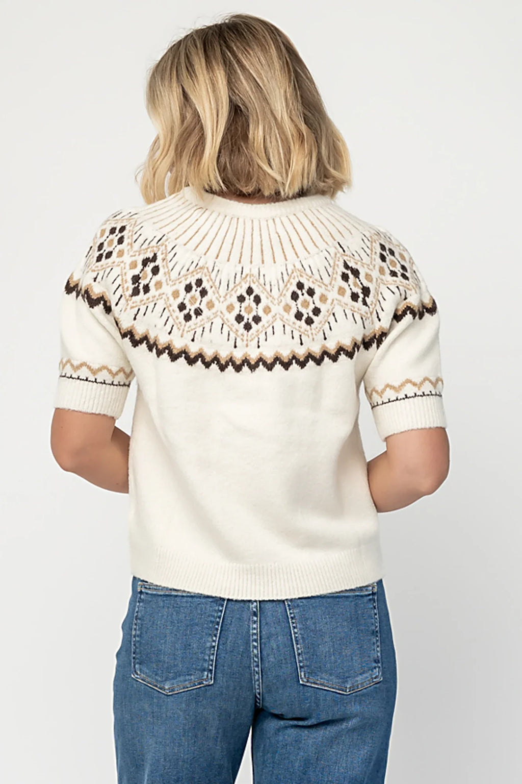 Kambri Sweater Top | Cream Multi