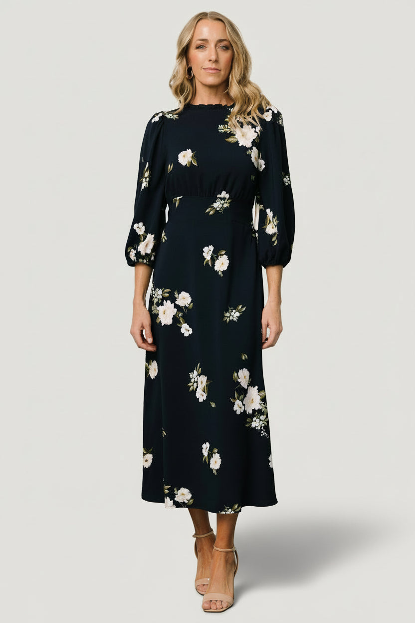 Karalie Maxi Dress | Navy Floral