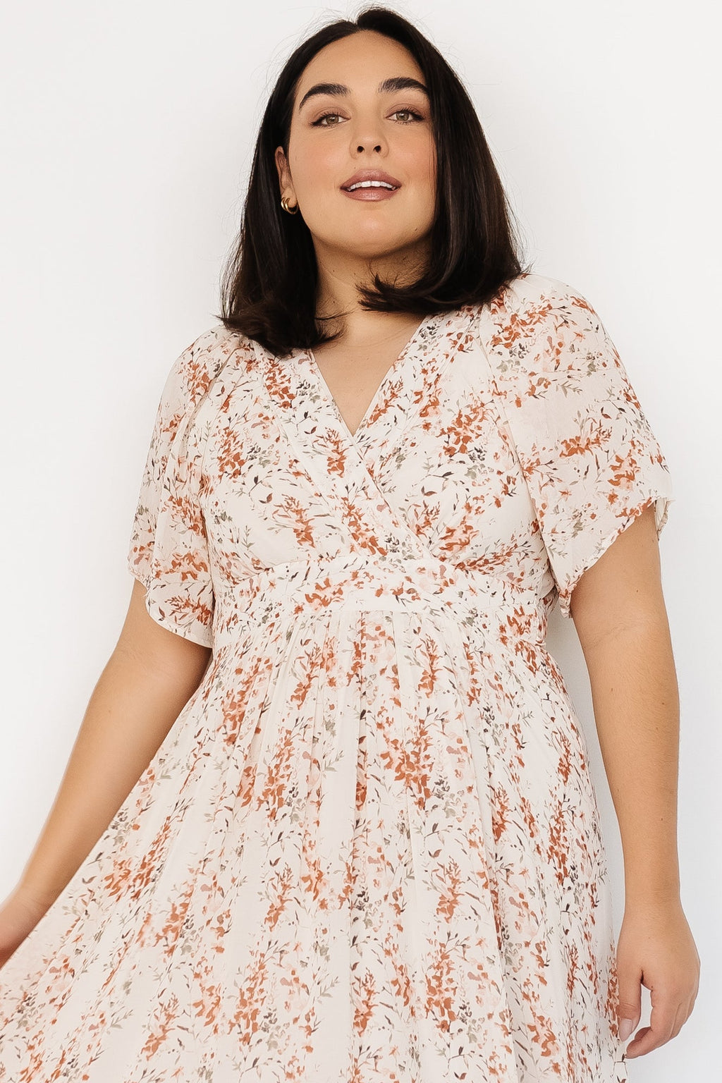 Katherine Maxi Dress | Cream + Rust Floral