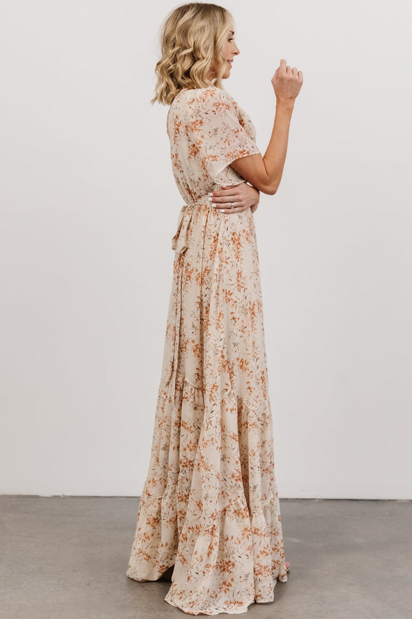 Katherine Maxi Dress | Cream + Rust Floral
