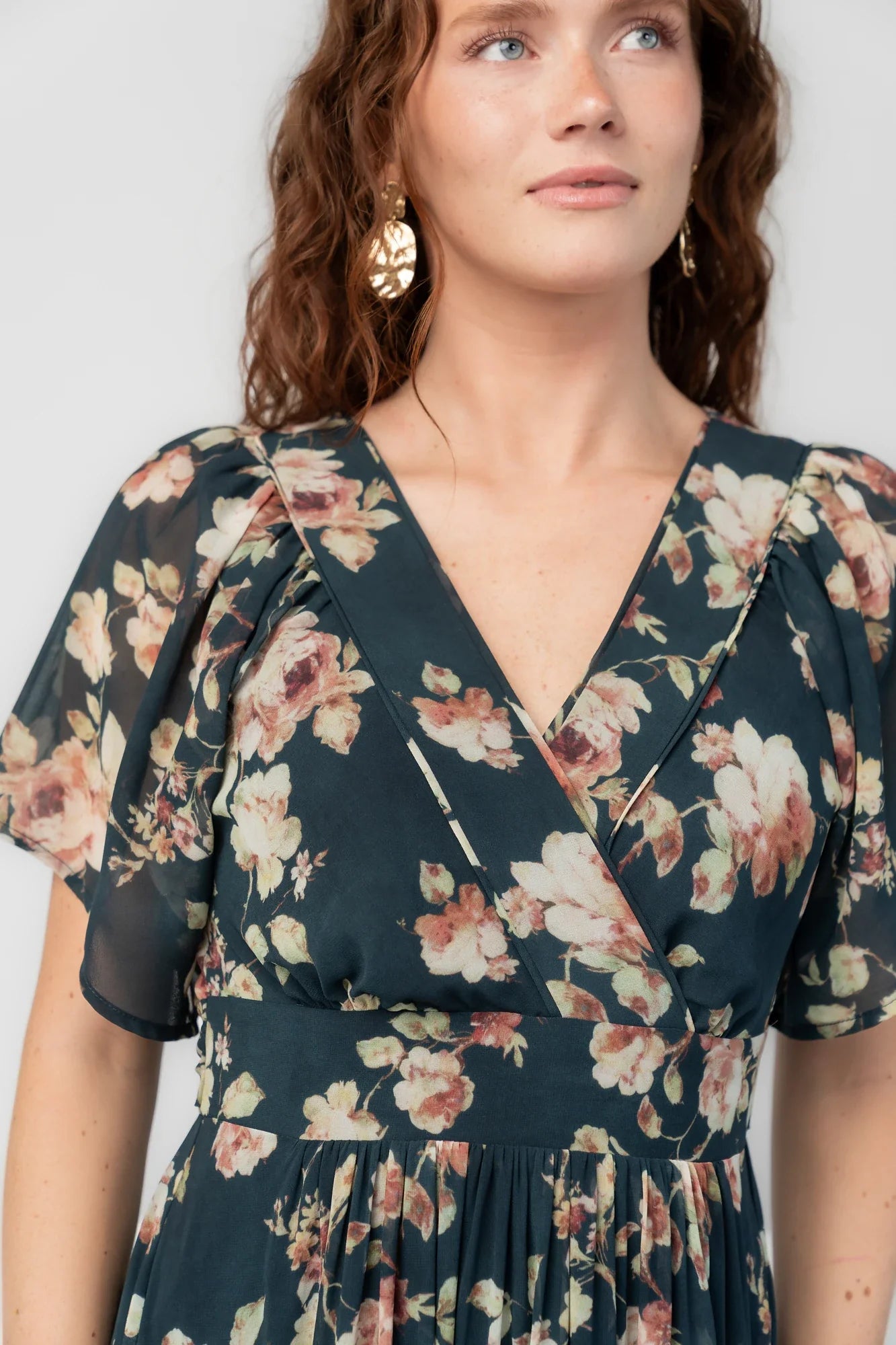 Katherine Maxi Dress | Deep Blue Floral Secondary image