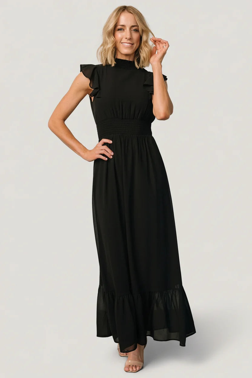 Kearny Ruffle Maxi Dress | Black Main image