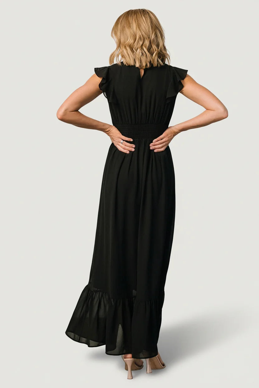 Kearny Ruffle Maxi Dress | Black Secondary image