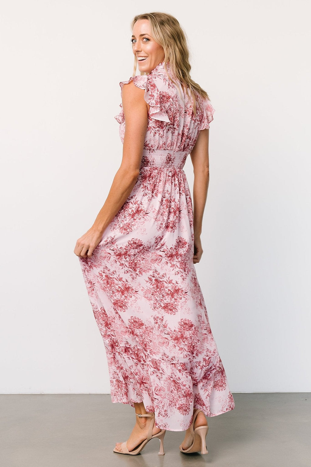 Kearny Ruffle Maxi Dress | Pink Floral