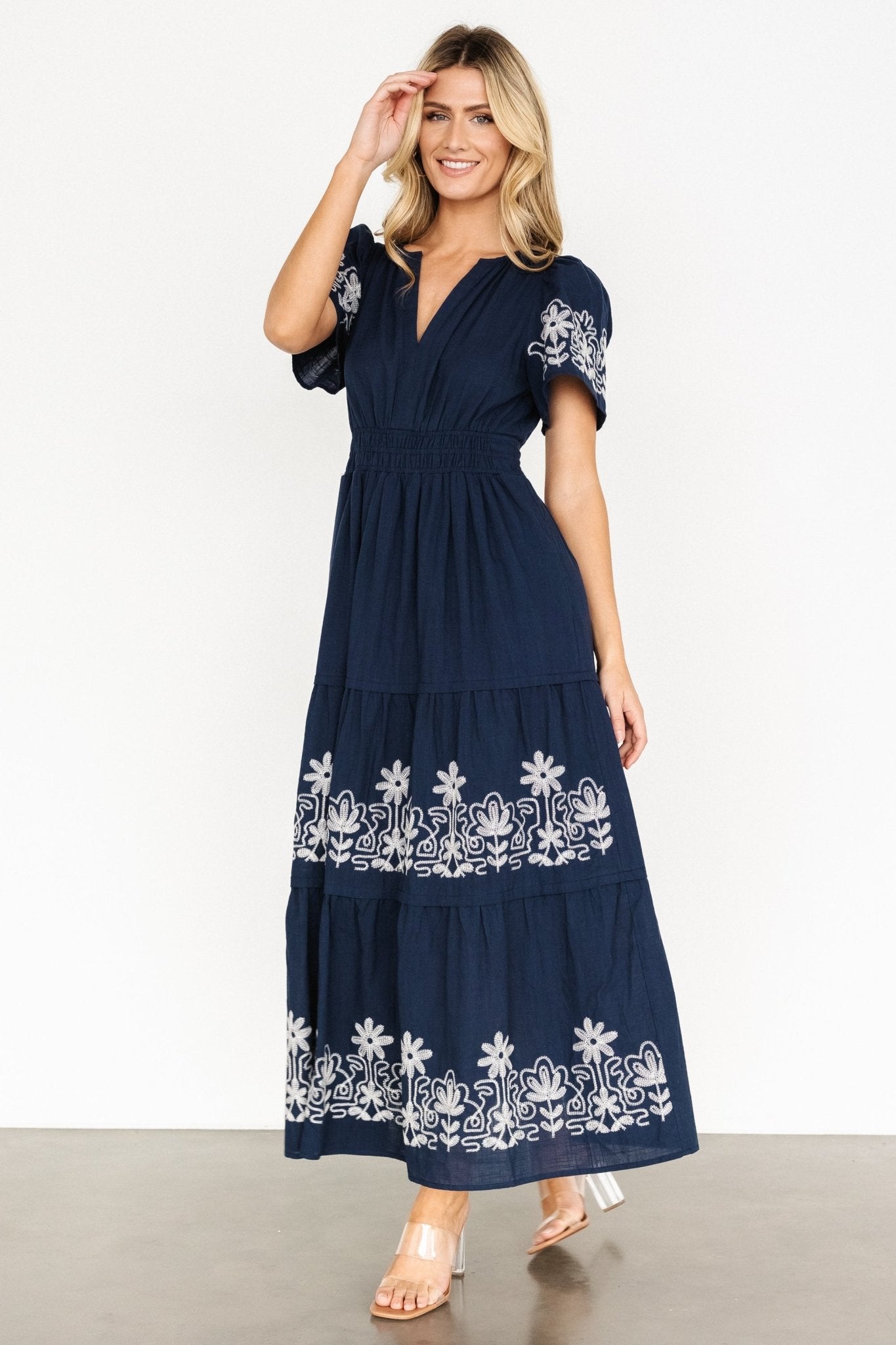 Kennedy Embroidered Maxi Dress | Blue Secondary image