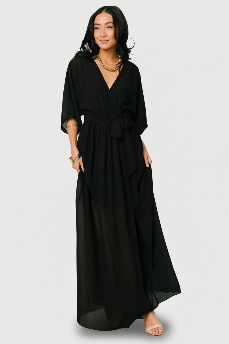 Kia Kimono Maxi Dress | Black Main image