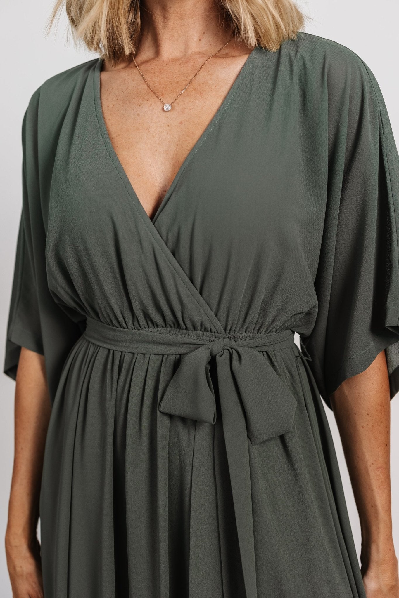 Kia Kimono Maxi Dress | Dark Sage Secondary image
