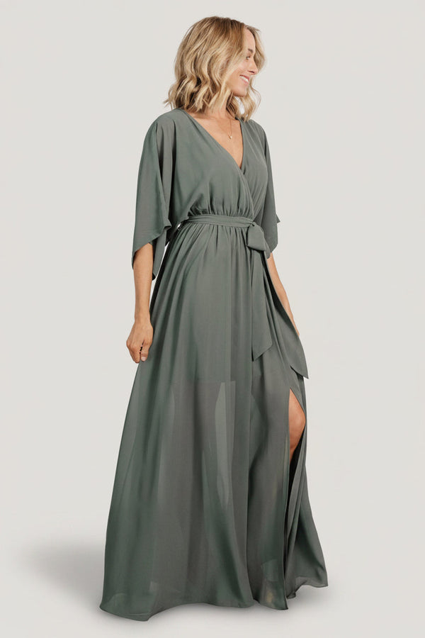 Kia Kimono Maxi Dress | Dark Sage