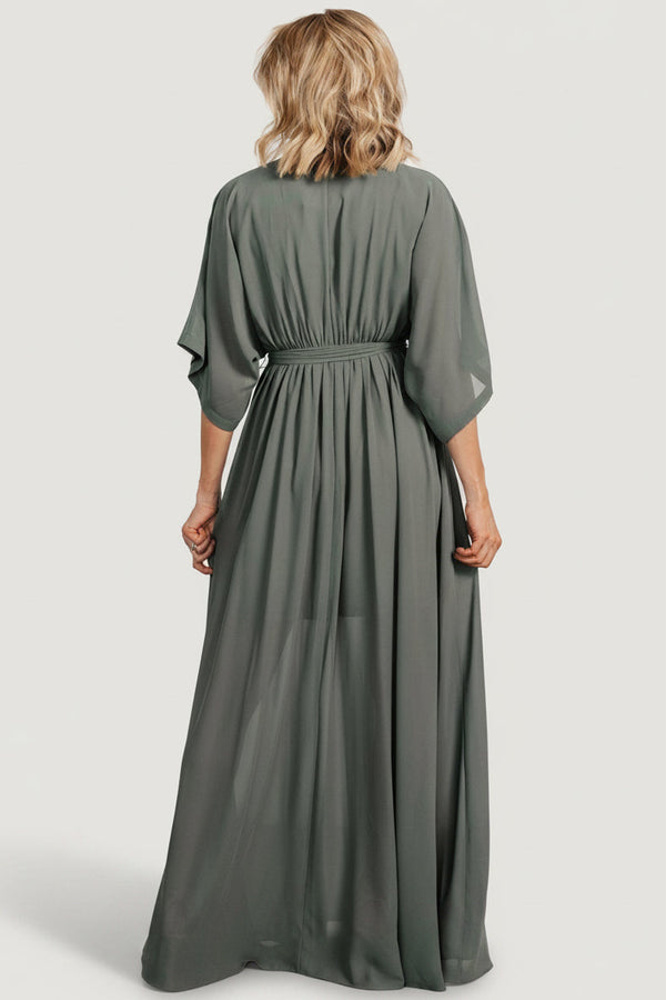 Kia Kimono Maxi Dress | Dark Sage