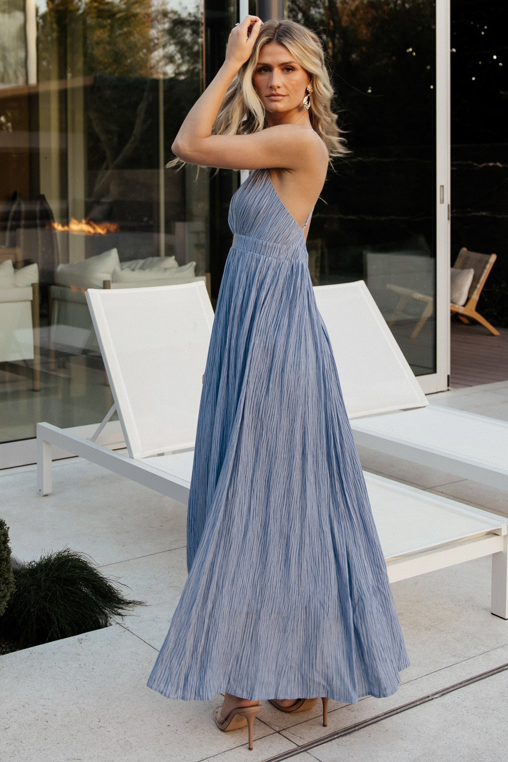 Korley Maxi Dress | Blue Stripe