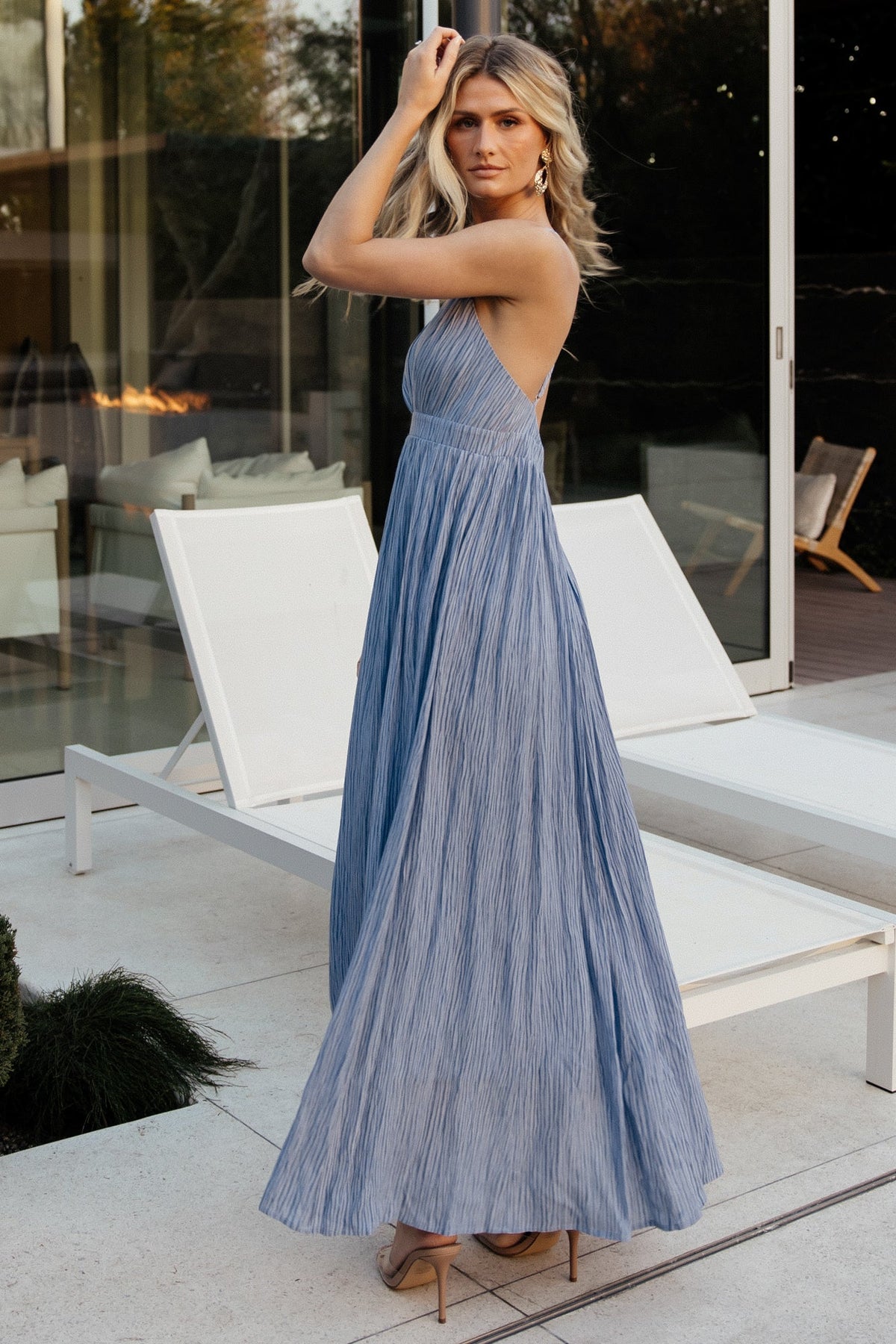 Korley Maxi Dress | Blue Stripe