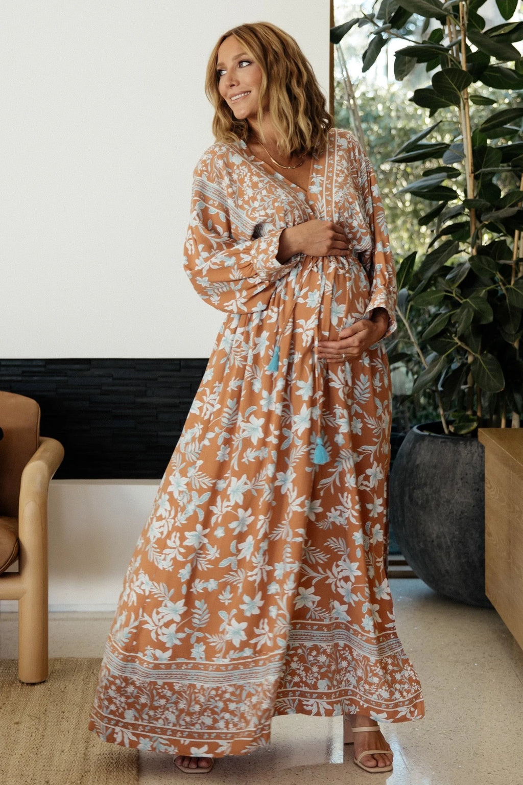 Laken Maxi Dress | Camel Multi