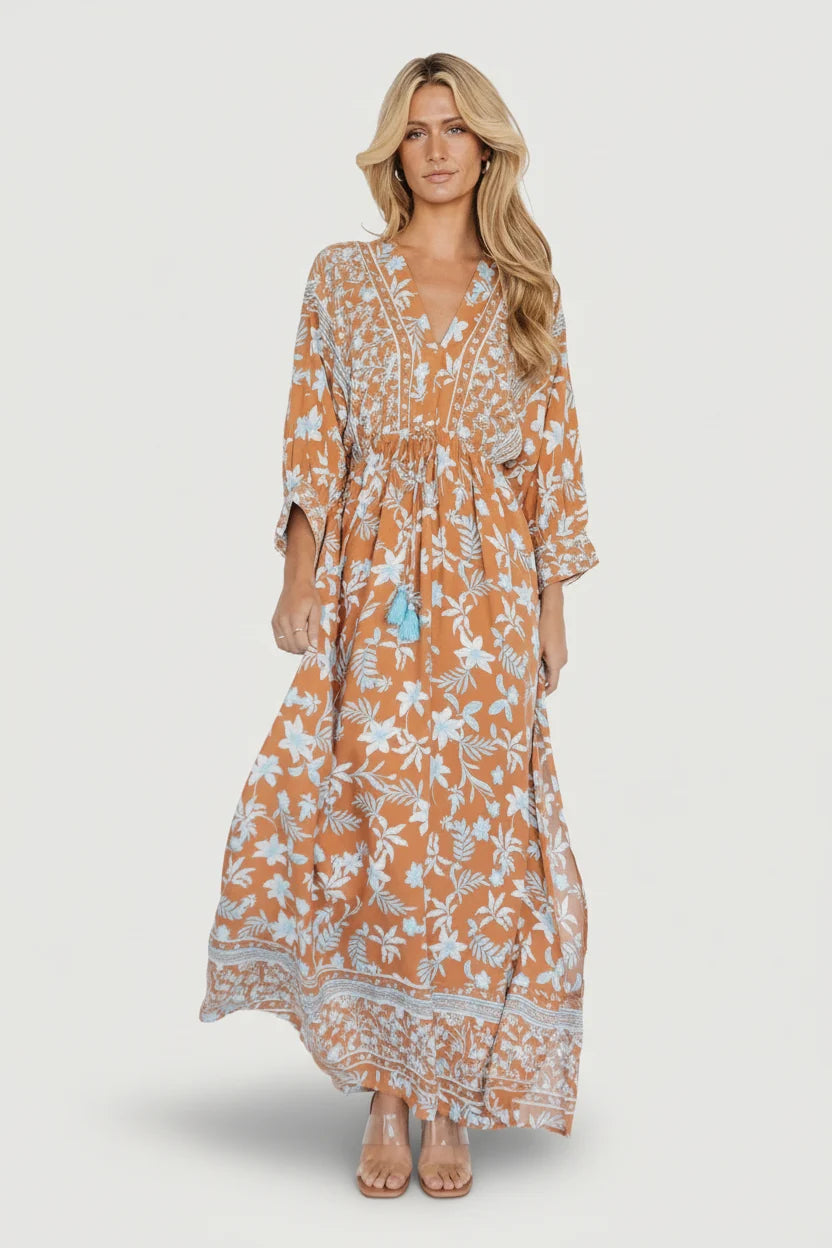 Laken Maxi Dress | Camel Multi Main image