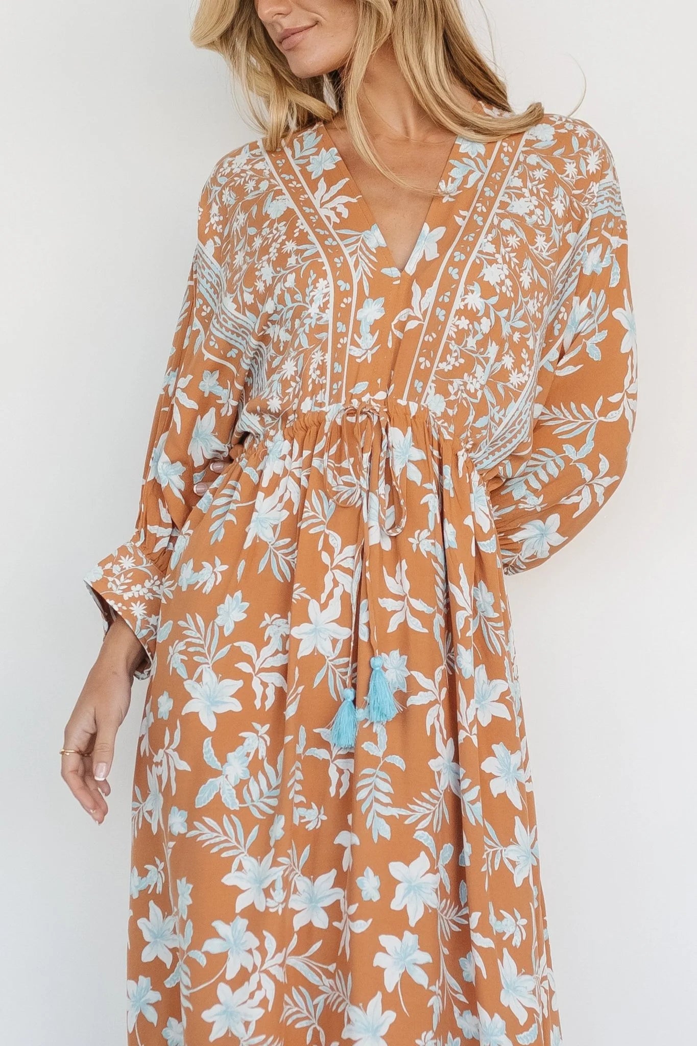 Laken Maxi Dress | Camel Multi Secondary image