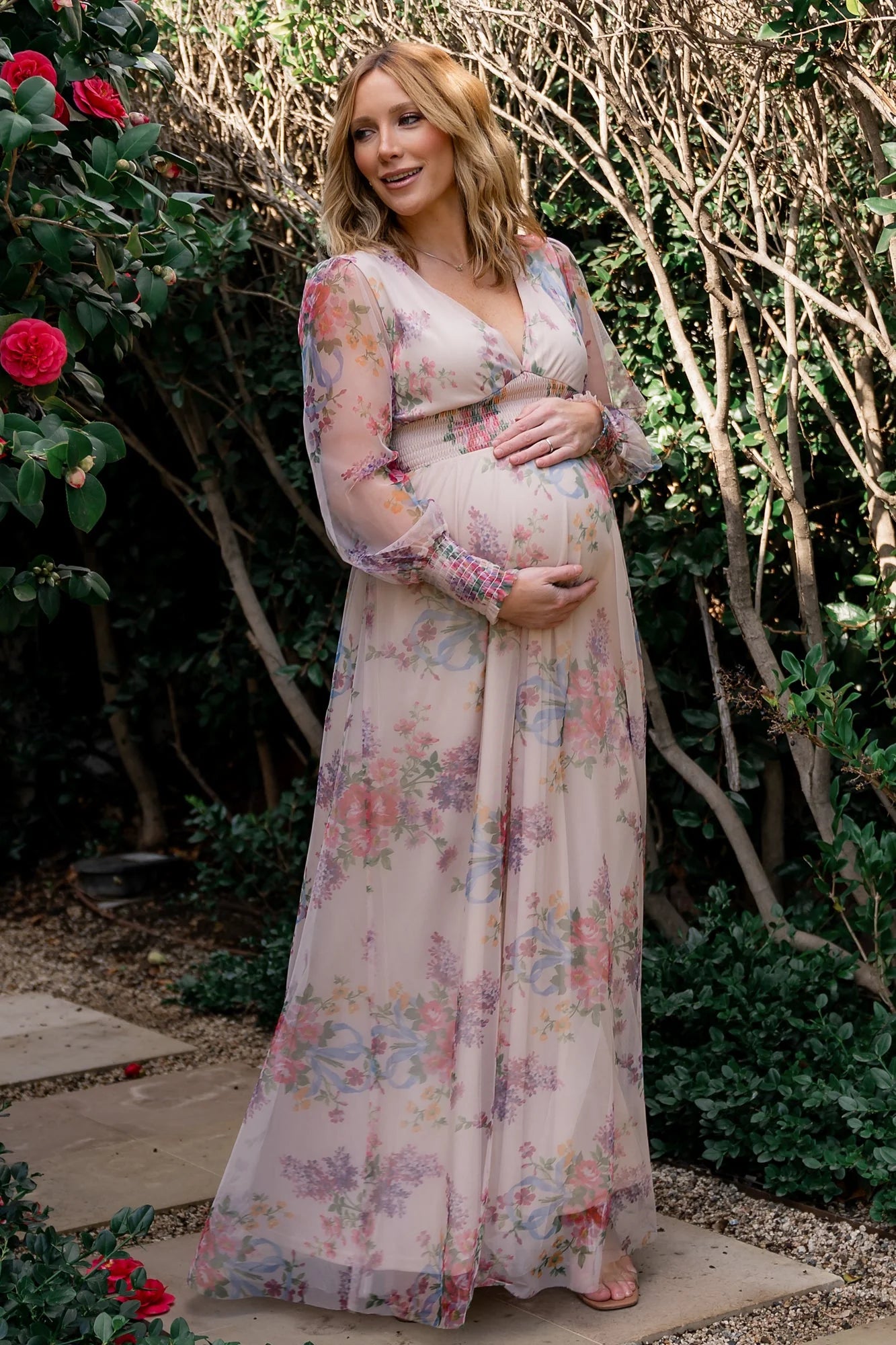 Layla Tulle Maxi Dress | Romantic Floral Secondary image