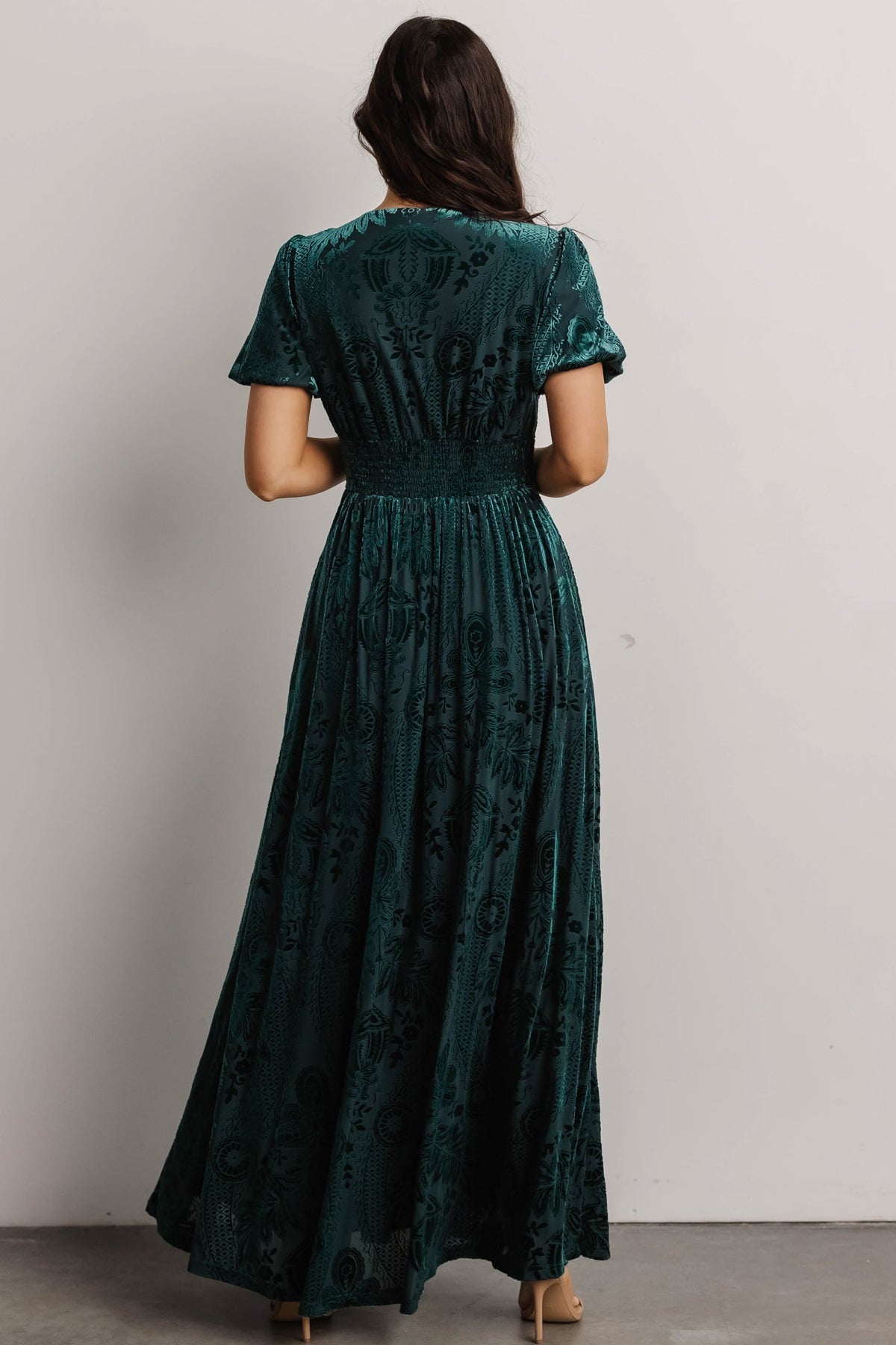Leslie Velvet Maxi Dress | Emerald