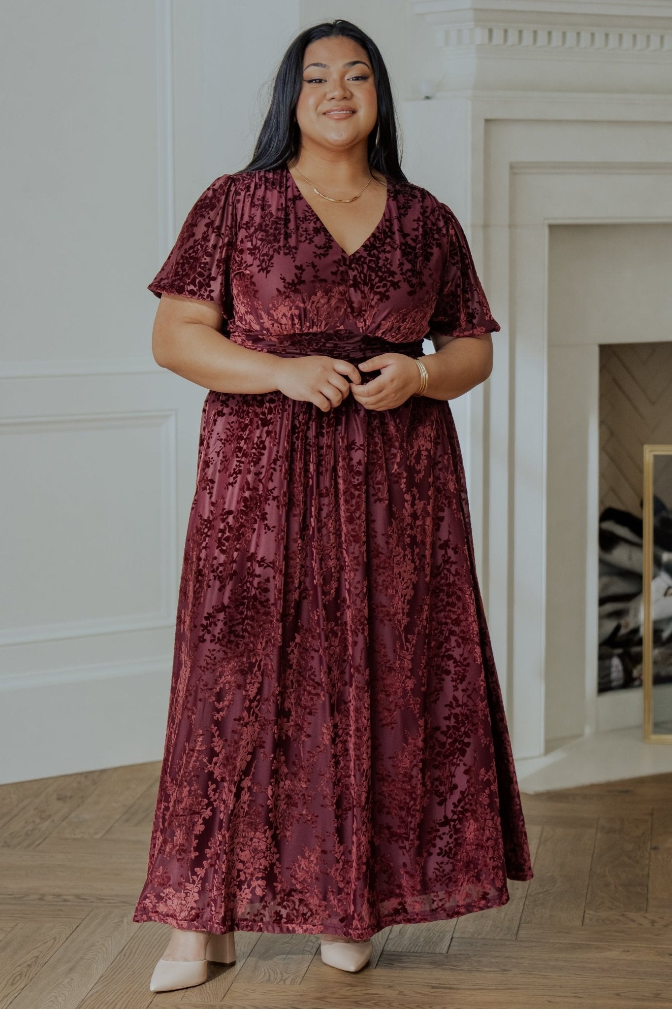 Leslie Velvet Maxi Dress | Mulberry Secondary image