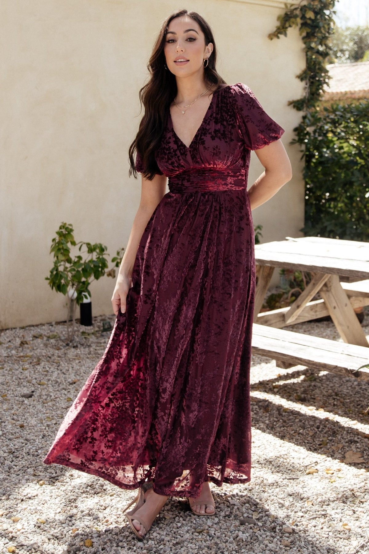 Leslie Velvet Maxi Dress | Mulberry Main image