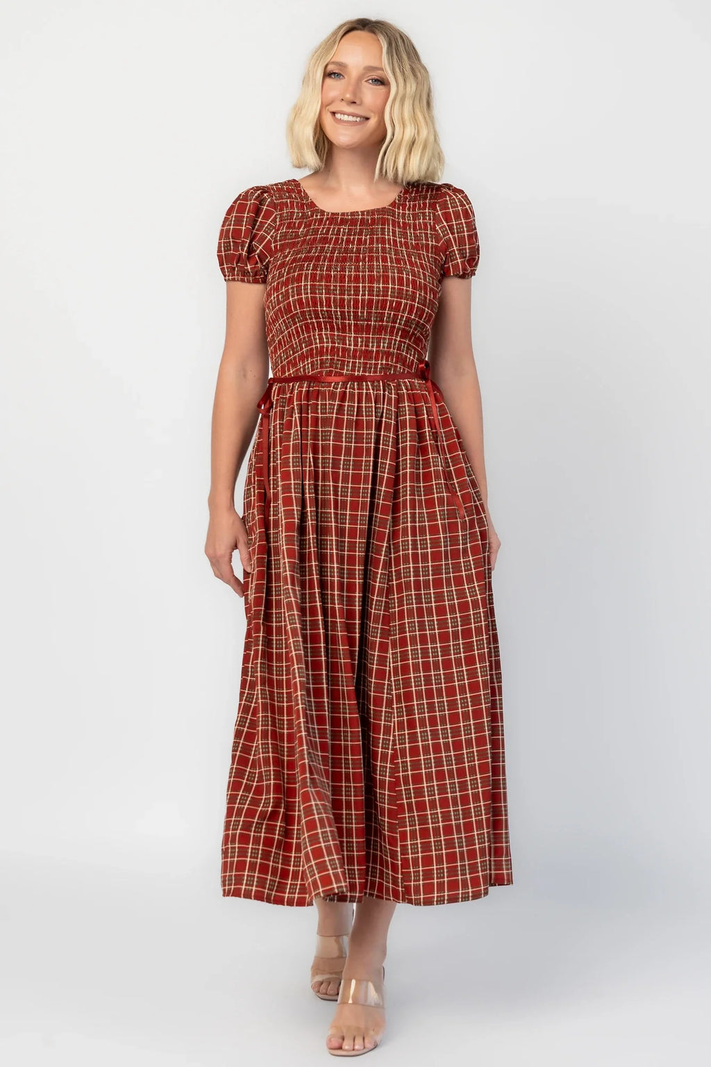 Lorelei Smocked Dress | Red Print