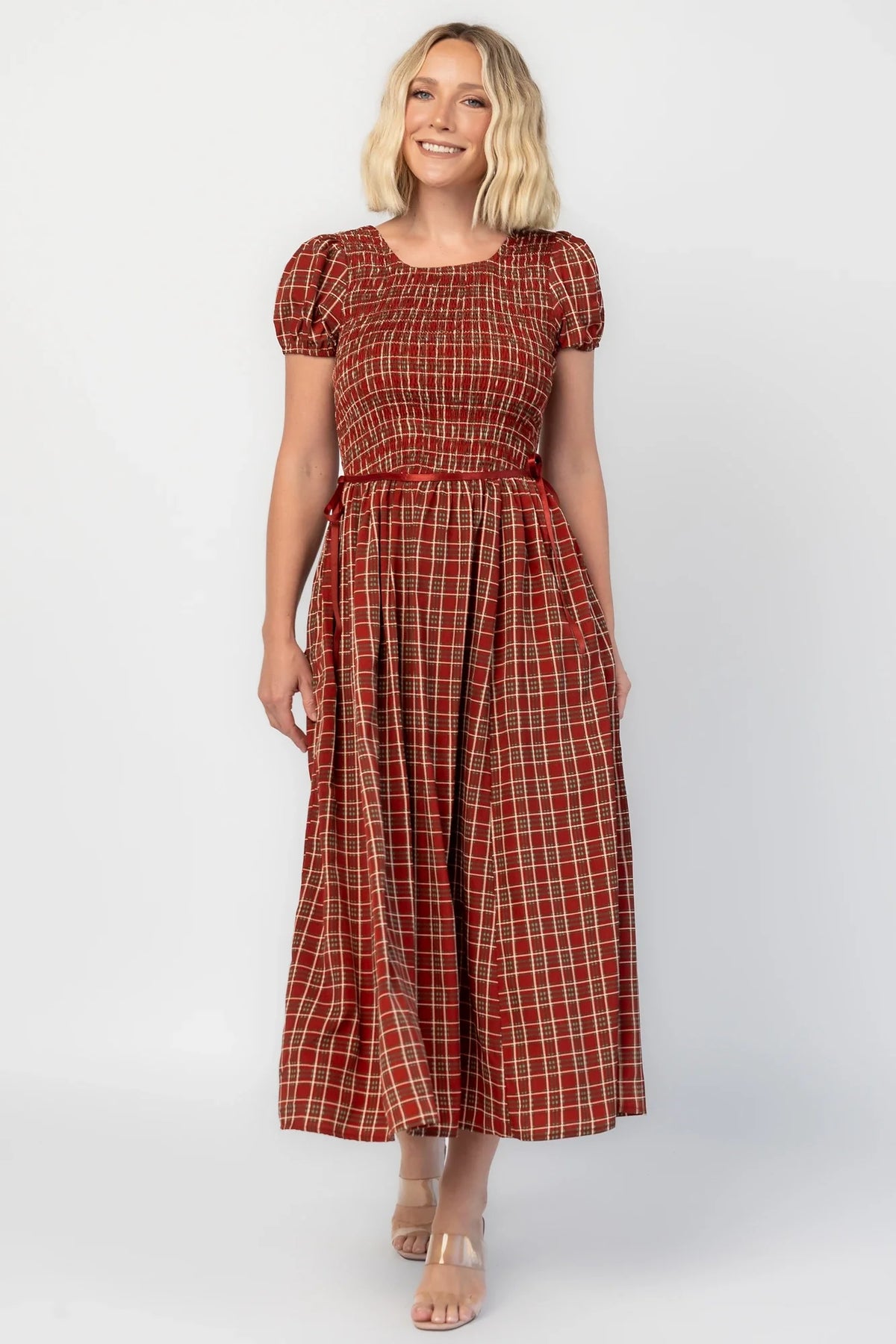 Lorelei Smocked Dress | Red Print