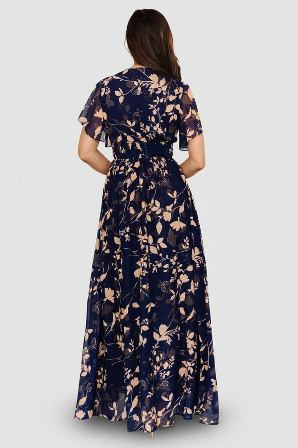 Lynlee Metallic Maxi Dress | Navy