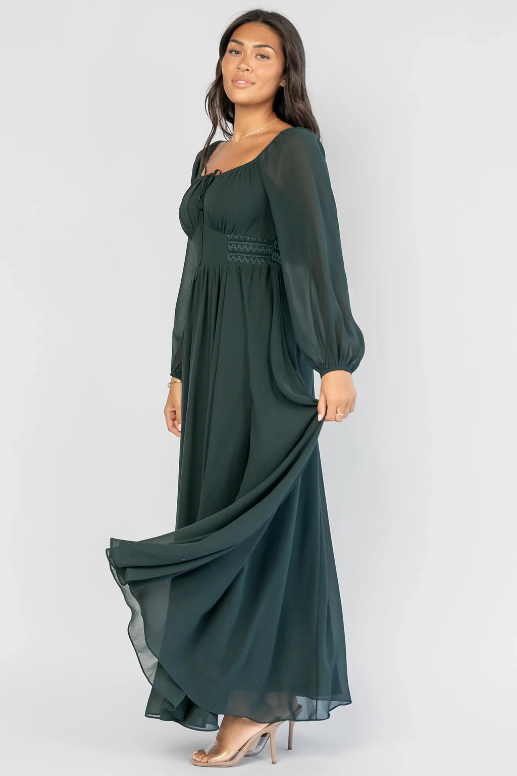 Maddalena Maxi Dress | Dark Green