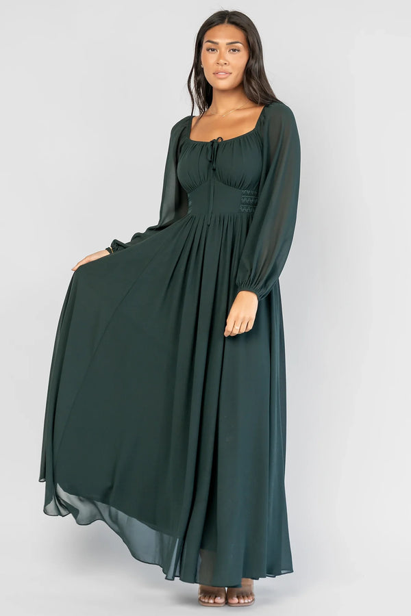 Maddalena Maxi Dress | Dark Green