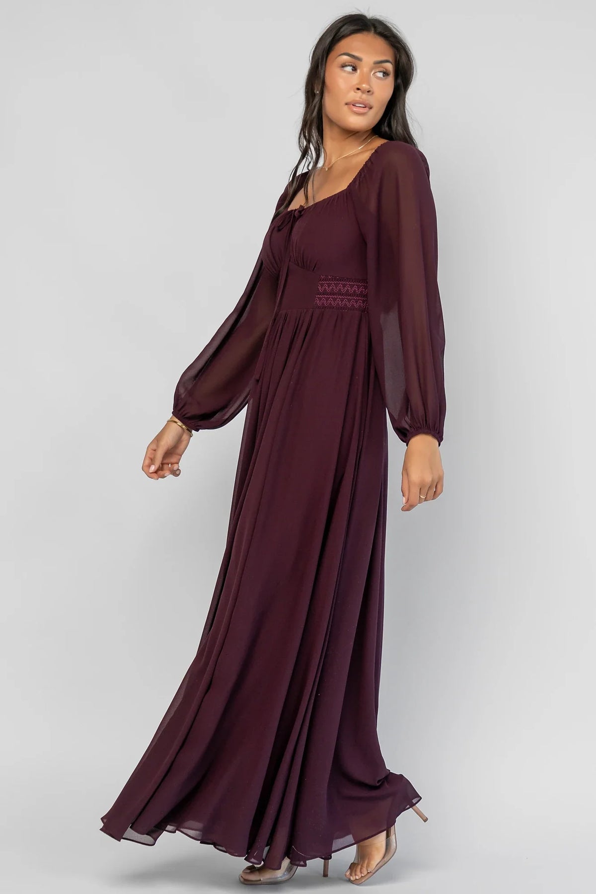 Maddalena Maxi Dress | Dark Plum