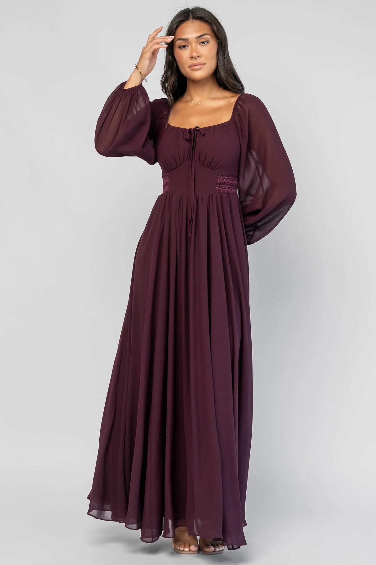 Maddalena Maxi Dress | Dark Plum Main image