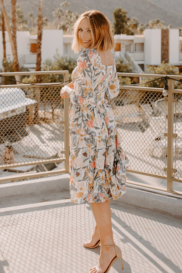 Marta Smocked Midi Dress | Multi Floral