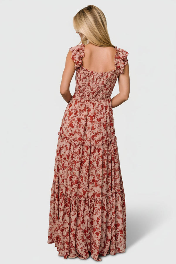 Martina Maxi Dress | Blush + Red