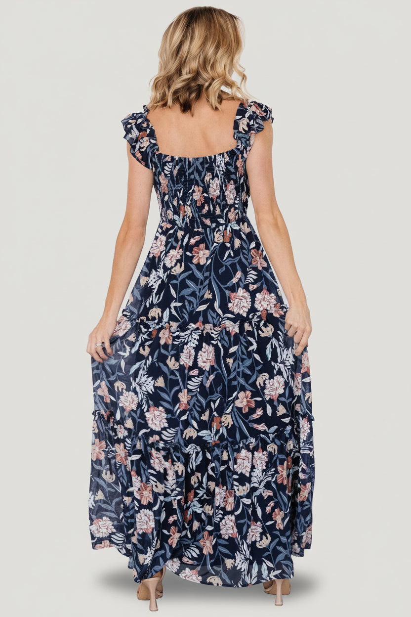Martina Maxi Dress | Navy Multi