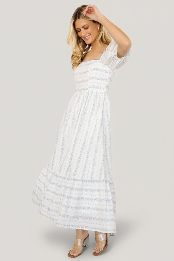 Martine Puff Sleeve Dress | Ivory Multi Floral
