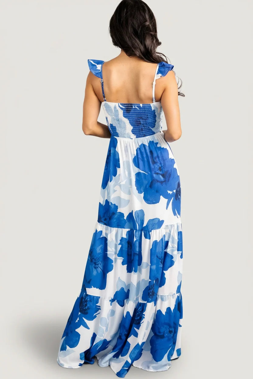 Mikaela Maxi Dress | Blue Floral Secondary image