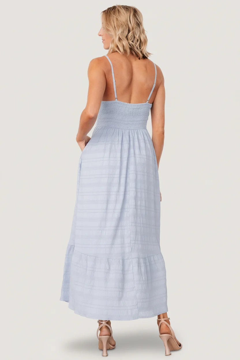 Mikayla Textured Tank Dress | Light Blue Secondary image