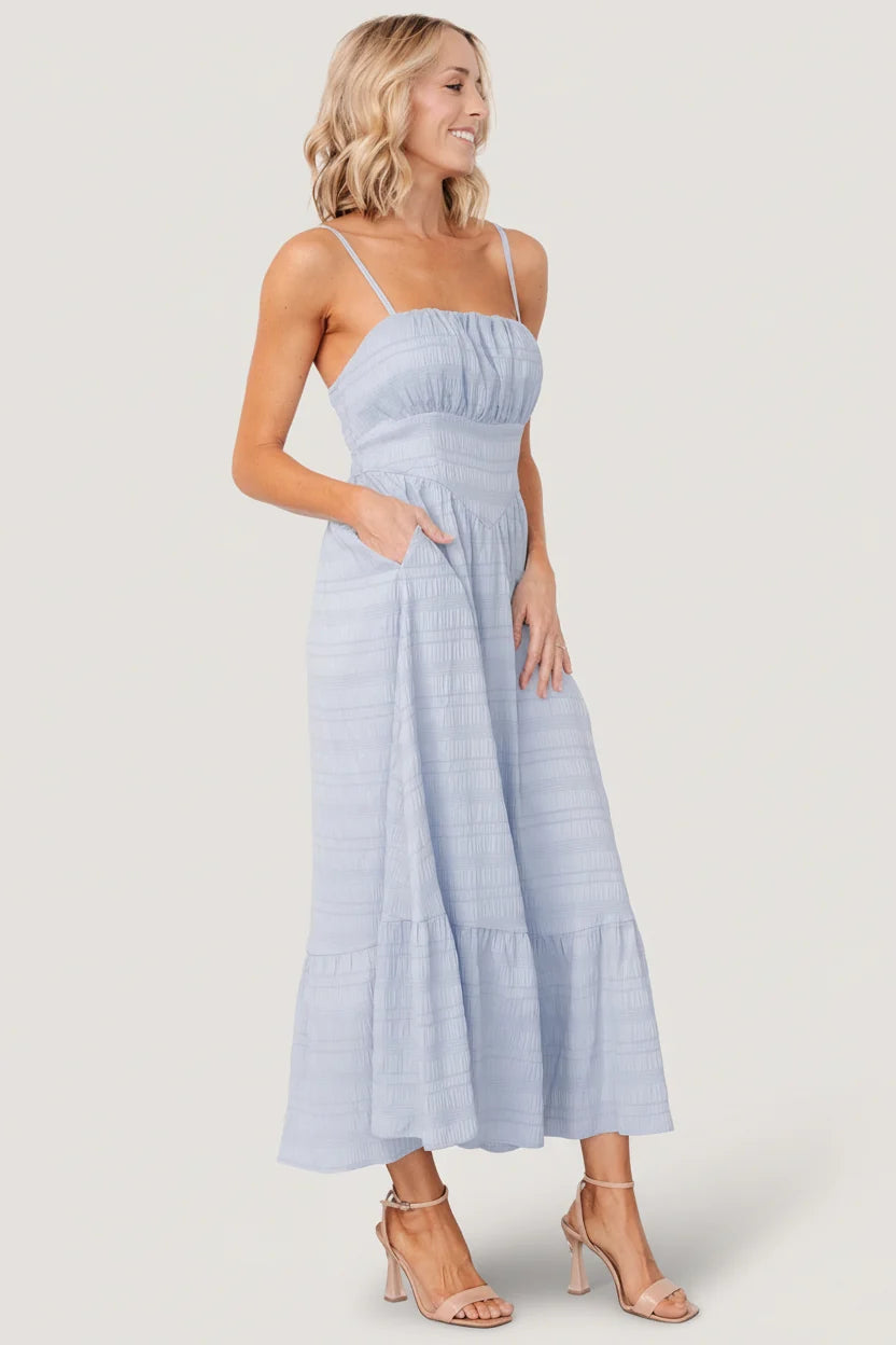 Mikayla Textured Tank Dress | Light Blue
