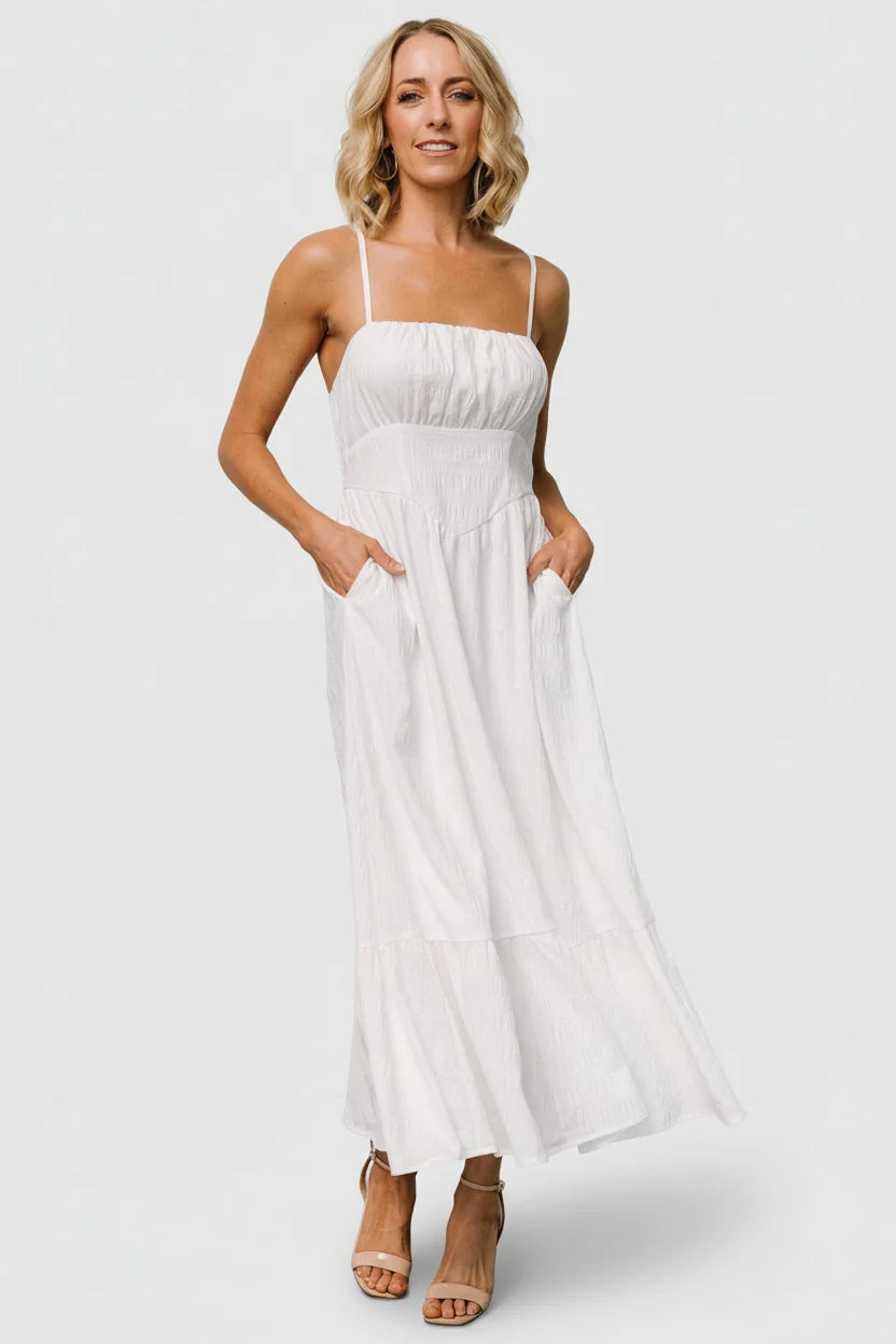 Mikayla Textured Tank Dress | Off White Main image
